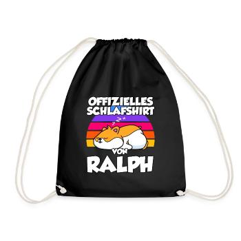 Offizielles Schlafshirt Von Ralph - Turnbeutel - Schwarz - Vorne