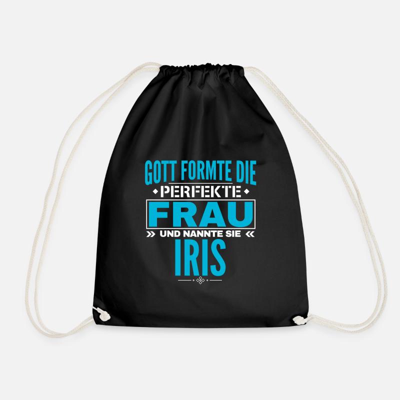 Iris Name Design - Turnbeutel - Schwarz