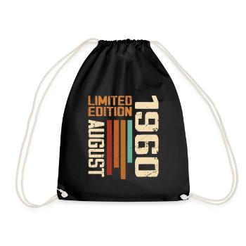 Aout 1960 Cadeau Anniversaire Août 1960 August - Sac de sport léger - noir - Devant
