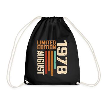 Aout 1978 Cadeau Anniversaire Août 1978 August - Sac de sport léger - noir - Devant