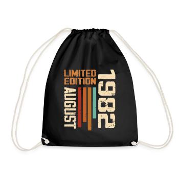 Aout 1982 Cadeau Anniversaire Août 1982 August - Sac de sport léger - noir - Devant