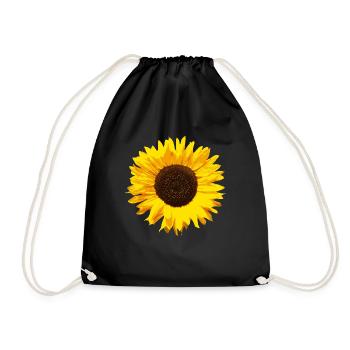 Sonnenblume - Turnbeutel - Schwarz - Vorne