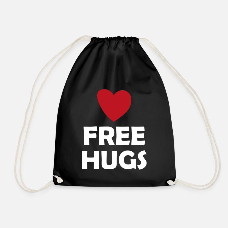 Free Hugs - Turnbeutel - Schwarz