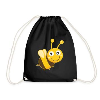 Abeille Abeilles Abeille à miel - Sac de sport léger - noir - Devant