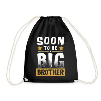 Soon To Be Big Brother - Big Brother - Drawstring Bag - black - Front