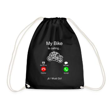 Ma moto m'appelle et je dois partir - Sac de sport léger - noir - Devant