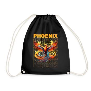 Phoenix Phoenix Fire Flames Mythologie des oiseaux - Sac de sport léger - noir - Devant