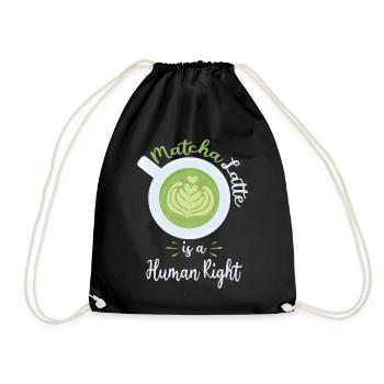 Kaffee Liebhaber | Cafe Latte Barista Geschenkidee - Turnbeutel - Schwarz - Vorne