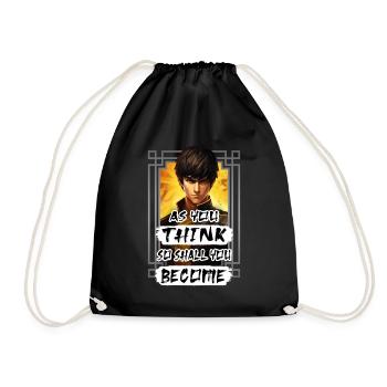 Citations de motivation de combattant légendaire - chemise d’anime - Sac de sport léger - noir - Devant