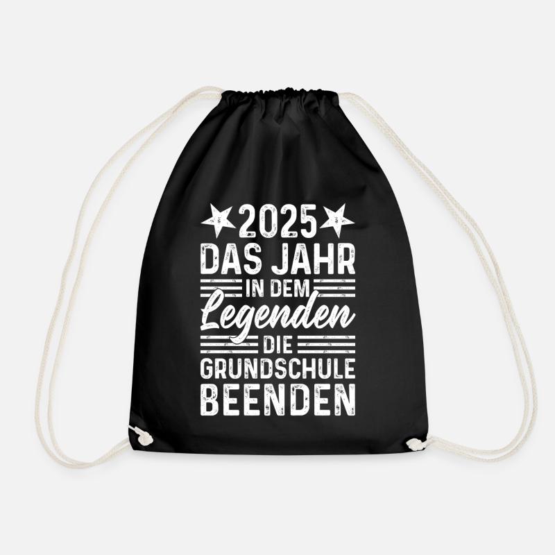2025 Das Jahr in dem Legenden Grundschule beenden - Turnbeutel - Schwarz