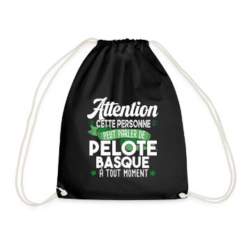 Pelote Basque Balle Sport Humour Athlète Joueur - Sac de sport léger - noir - Devant