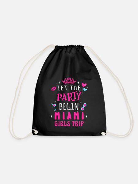 Girls Trip Miami, que la fête commence - Sac de sport léger - noir