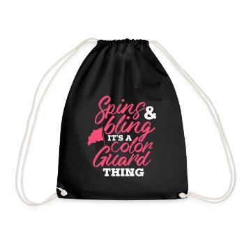 Spins bling C’est un truc de garde de couleur - Sac de sport léger - noir - Devant
