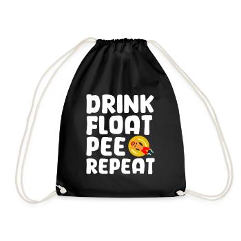 Boisson Float Pee Repeat River Floating Tube - Sac de sport léger - noir - Devant