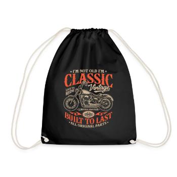 Millésime 1961 Born Moto Cadeau d’anniversaire - Sac de sport léger - noir - Devant