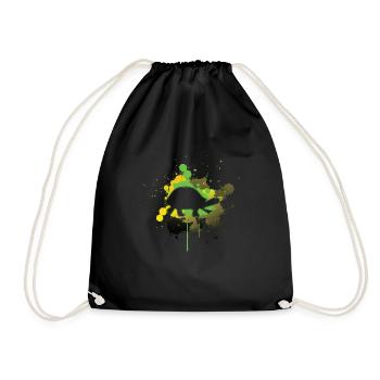Tortue rapide laisse seulement l'empreinte - Sac de sport léger - noir - Devant