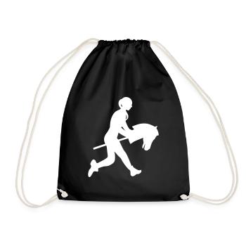S’amuser à cheval avec son cheval de trait - Sac de sport léger - noir - Devant