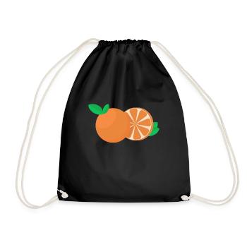 Orange - Turnbeutel - Schwarz - Vorne