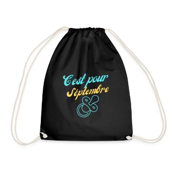 Un Rêve de Septembre : Bébé et Nouveaux Départs ! - Sac de sport léger - noir - Devant