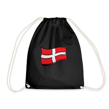 Simple Haute Savoie flag - Drawstring Bag - black - Front