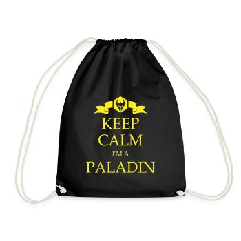 Paladin Rollenspiel Nerd Geek Geschenk - Turnbeutel - Schwarz - Vorne
