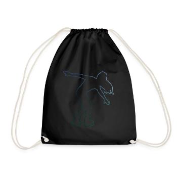 Roller Skating Skate Roller Skates Women Roller Sk - Drawstring Bag - black - Front