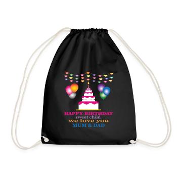 Bon anniversaire - Sac de sport léger - noir - Devant