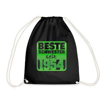Sister 1954 - Drawstring Bag - black - Front