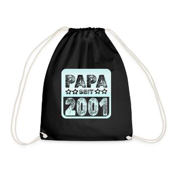 Dad since 2001 - Drawstring Bag - black - Front