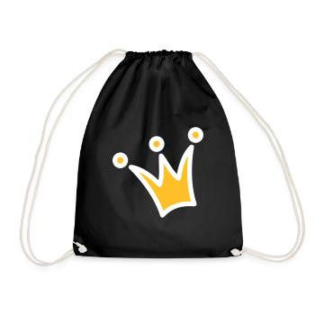 Crown Crown Princess Crown Princess Prince - Drawstring Bag - black - Front