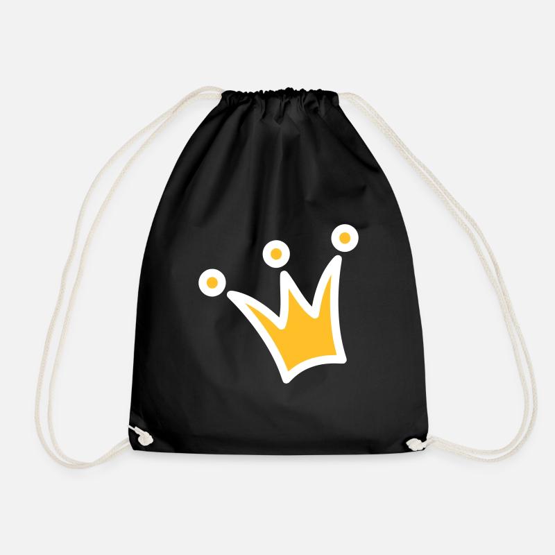 Krone Krönchen Prinzessinnenkrone Prinzessin Prinz - Turnbeutel - Schwarz