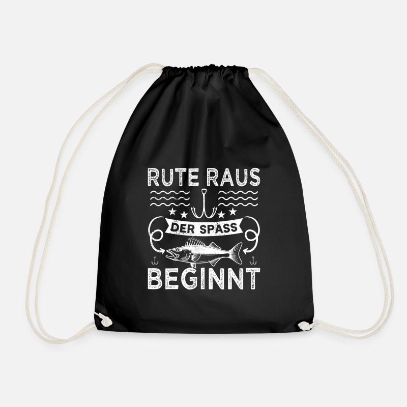 Rute raus, der Spaß beginnt Geschenk-Idee - Turnbeutel - Schwarz