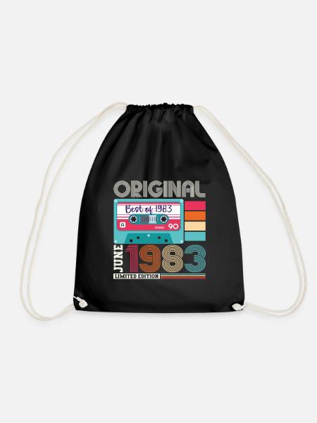 Original Juni 1983 39. Geburtstag Geschenk Herren - Turnbeutel - Schwarz