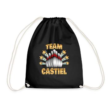 Gift for Castiel - Drawstring Bag - black - Front