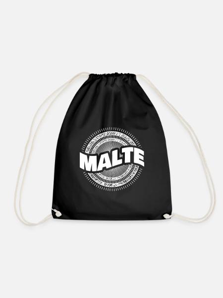Name Malte - Turnbeutel - Schwarz