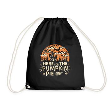 Halloween Here ForThe Pumpkin Pie - Turnbeutel - Schwarz - Vorne