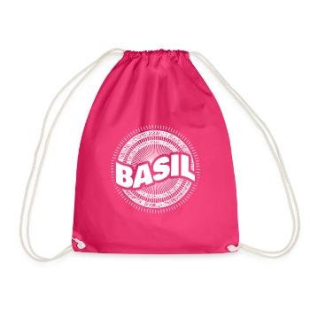 Geschenkidee Basil - Turnbeutel - Fuchsia - Vorne