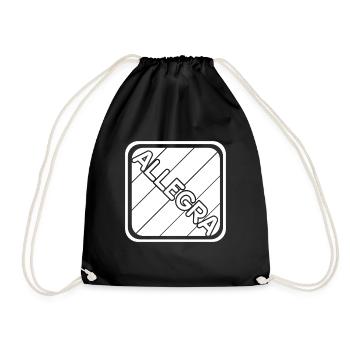 Nom de la fille Allegra - Sac de sport léger - noir - Devant