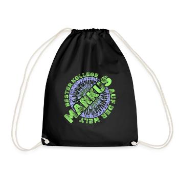 Markus as a staff member - Drawstring Bag - black - Front