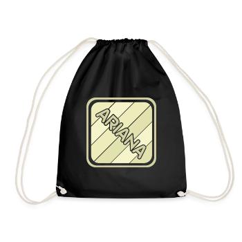 Girl's name Ariana - Drawstring Bag - black - Front