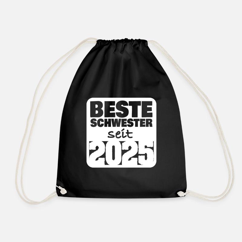 Geschwister 2025 - Turnbeutel - Schwarz