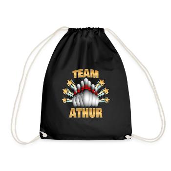 Bowling Athur - Drawstring Bag - black - Front