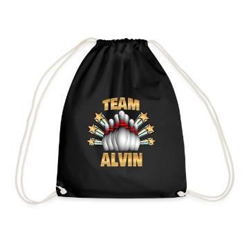 Bowling Alvin - Turnbeutel - Schwarz - Vorne
