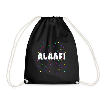 ALAAF Kostüm Karneval - Turnbeutel - Schwarz - Vorne