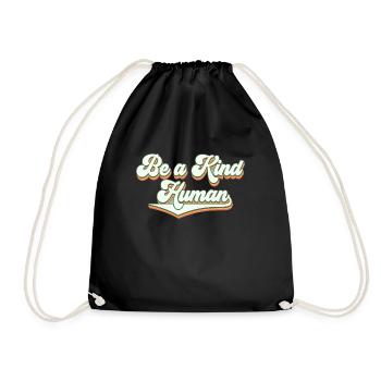 Be a kind human - Turnbeutel - Schwarz - Vorne