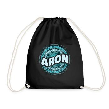 Idée cadeau Aron - Sac de sport léger - noir - Devant