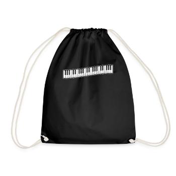 Piano Keyboard Keyboard Music Lovers - Drawstring Bag - black - Front