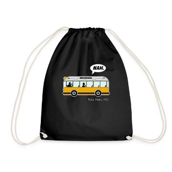 Rosa Parks bus anti racism Nah Nope gift - Drawstring Bag - black - Front