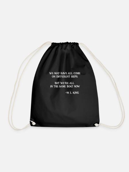 Martin Luther King Zitat Geschenk Anti Rassismus - Turnbeutel - Schwarz