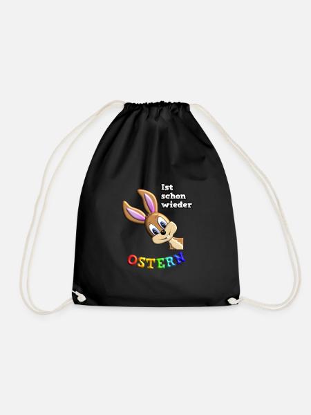 Ostern Osterhase - Turnbeutel - Schwarz